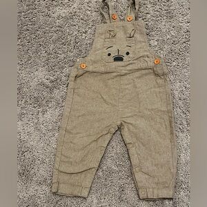 Disney Tan Kids Overalls with Cute Face Design